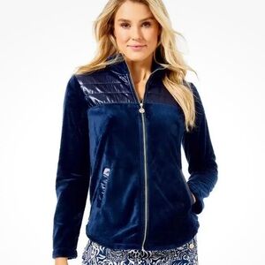 Lilly Pulitzer Leona Plush zip up jacket